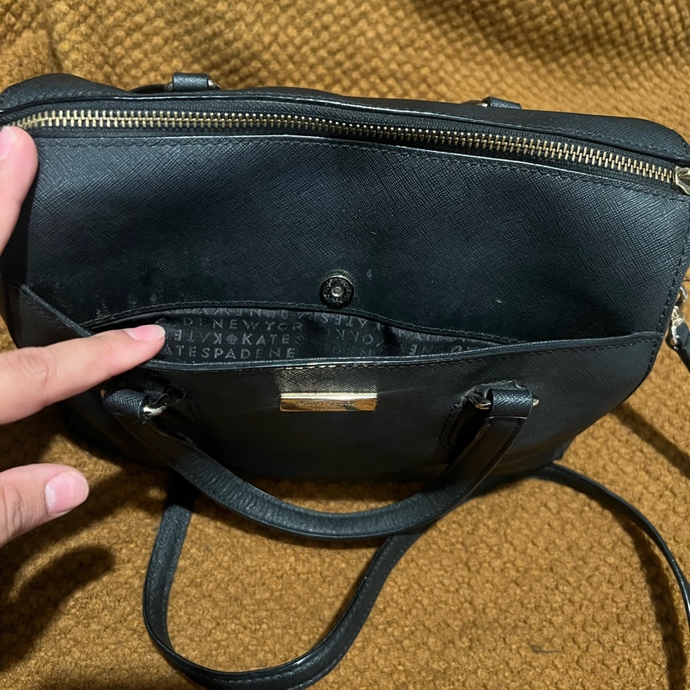 Kate Spade Black Satchel with Structured Handles